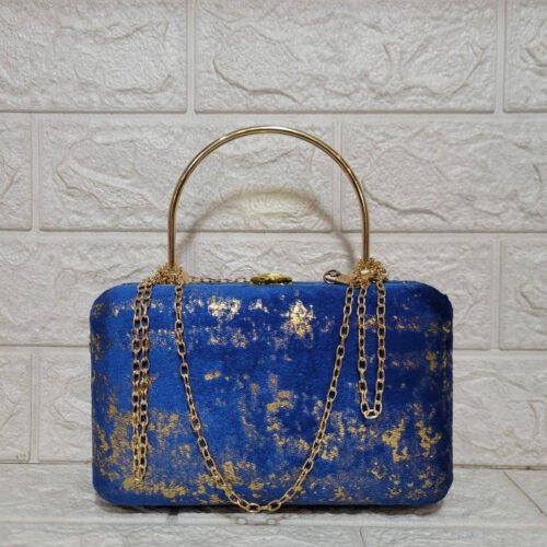 Velvet Wood Box Clutch