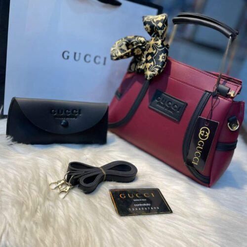 Trendy Girl's Hand Bag Set - 2 Pcs Rexine Plain Design