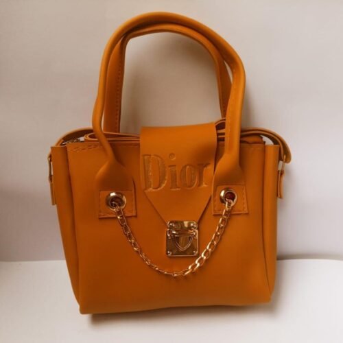 PU Leather Plain Hand Bag